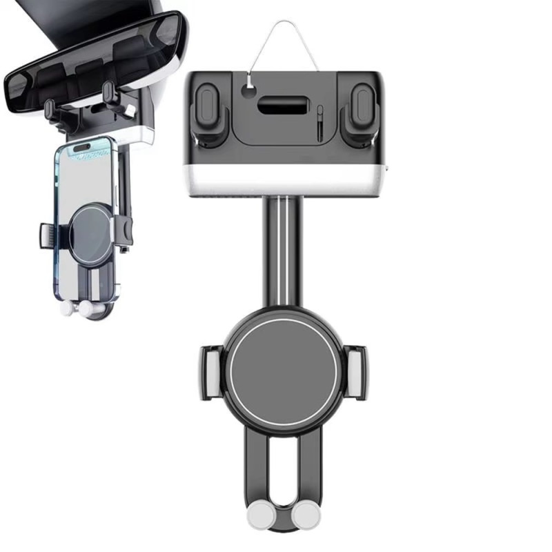 Soporte para teléfono con espejo de navegación ajustable y giratorio 360