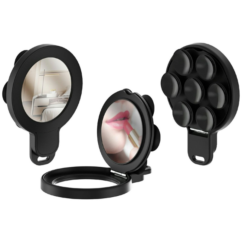 Soporte con ventosa compatible con MagSafe y espejo integrado