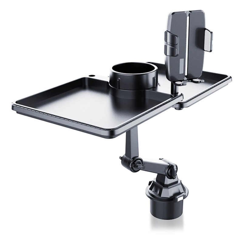 Soporte de teléfono universal para portavasos de coche con bandeja doble