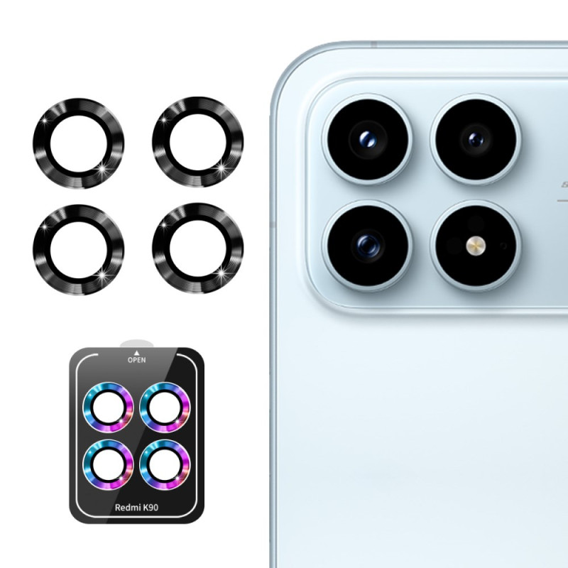 Lente protectora de cristal templado para Poco F8 Pro Anillos