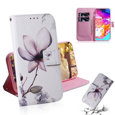 Samsung Galaxy A70 Funda Floral Rosa Viejo