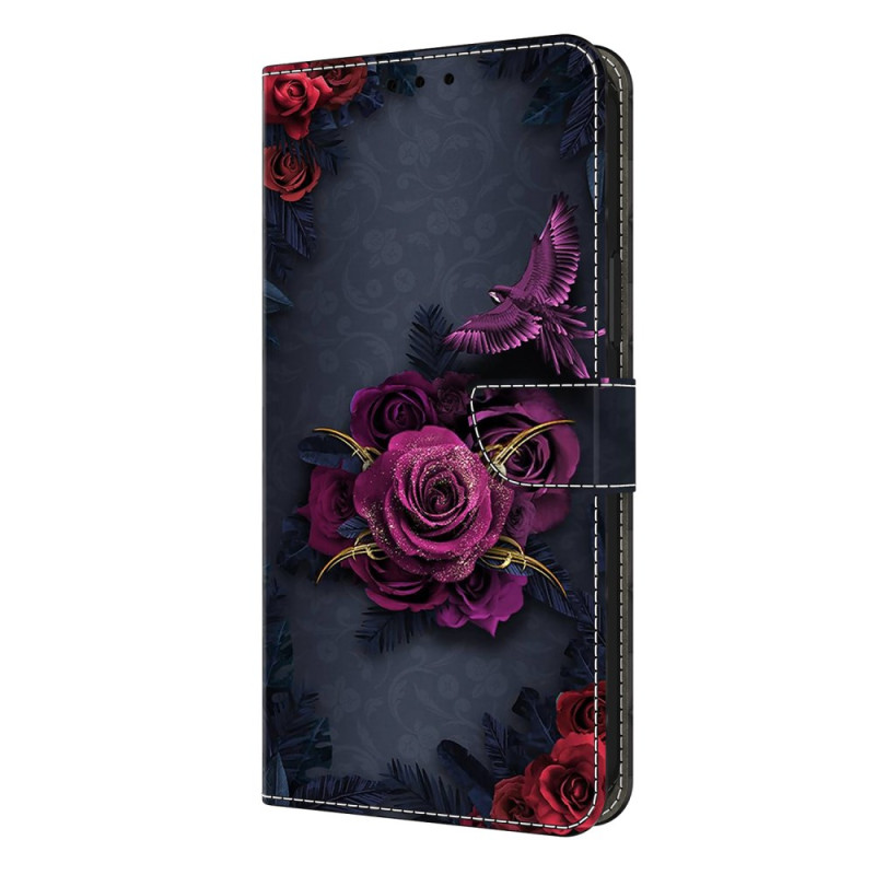 Samsung Galaxy S26 Plus Funda Flor Morado Brillante