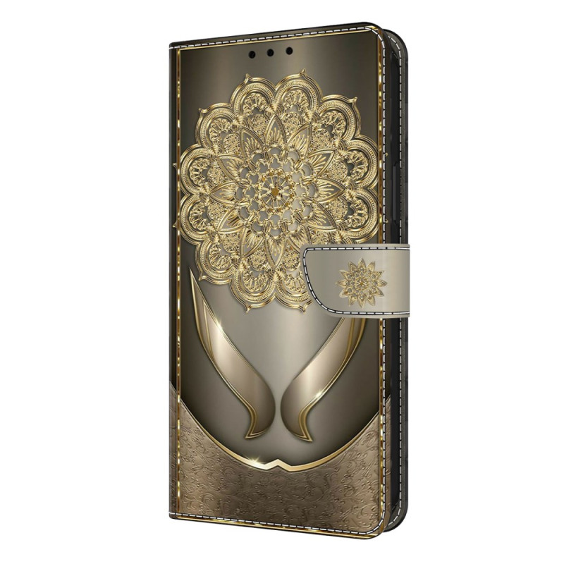 Samsung Galaxy S26 Plus Funda Flores Oro Brillante