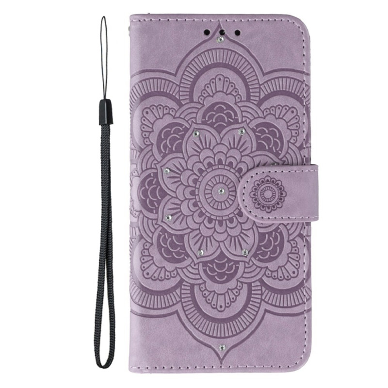 Oppo A6 Pro 5G Funda Grabado Mandala y Strass