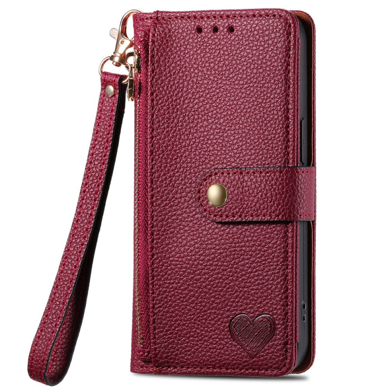 Funda Oppo A6 Pro 5G Cartera Diseño Corazón