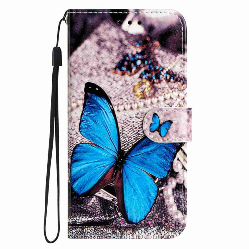 Honor Magic 8 Pro Funda Mariposa Azul
