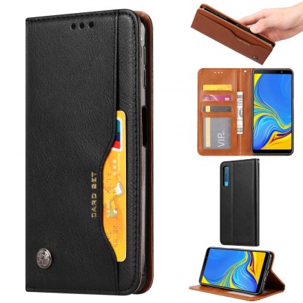 Funda Flip Cover Samsung Galaxy A70 Leatherette Card Funda