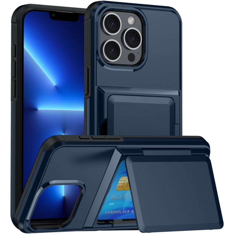 Funda iPhone 13 Pro Tarjetero y Soporte Integrado Efecto Metal