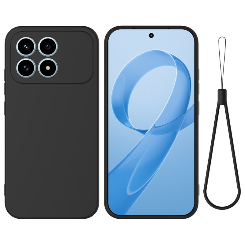 Xiaomi Poco F8 Pro Funda de silicona líquida con cordón