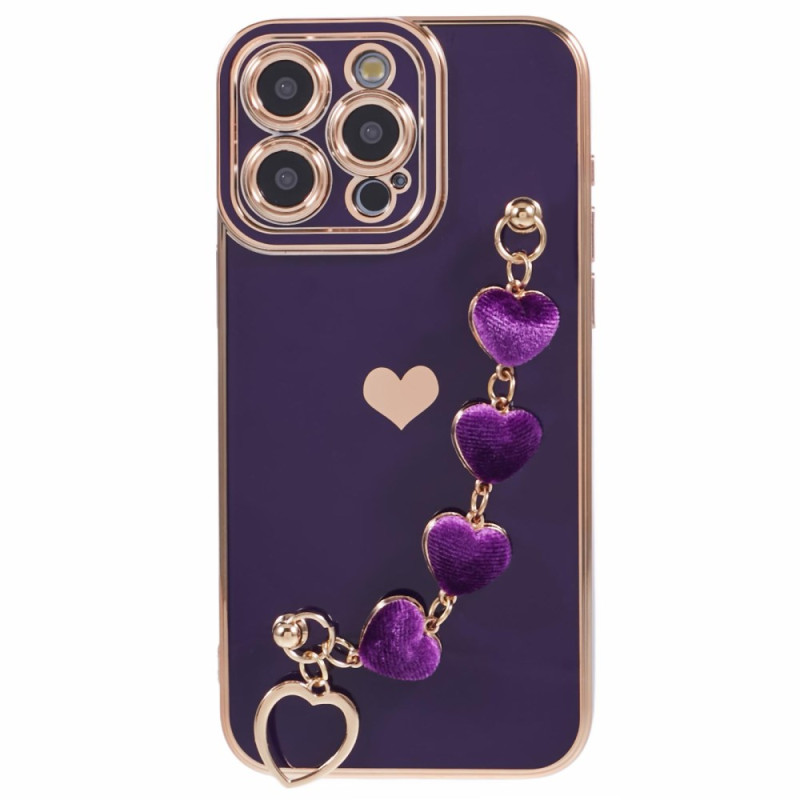 Funda iPhone 13 Pro Max Diseño Corazones Colgante