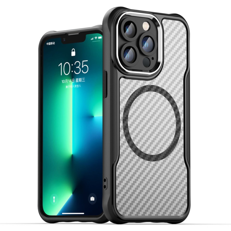 Funda iPhone 13 Pro Max MagSafe Translúcida Fibra de Carbono Textura