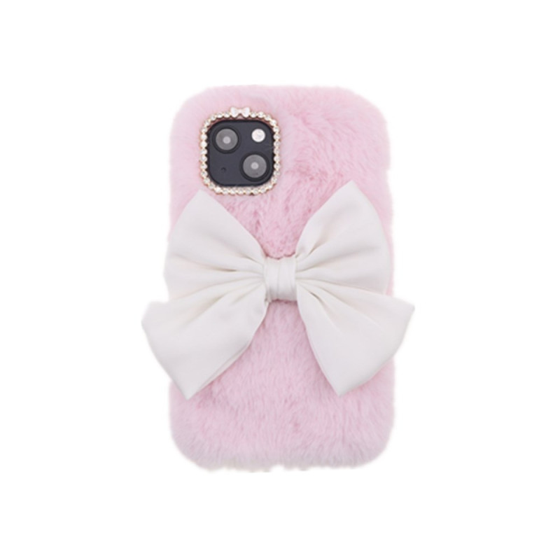 Funda iPhone 13 Mini Peluche Lazo Mariposa con Strass
