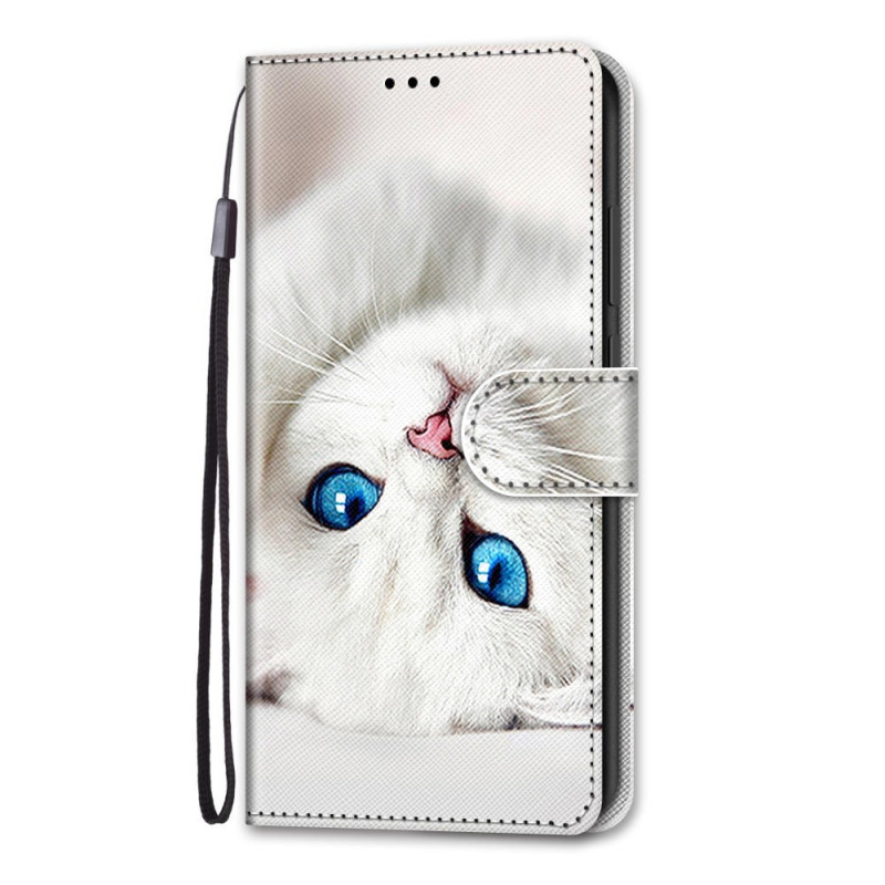 Funda iPhone 13 Mini Gato Blanco