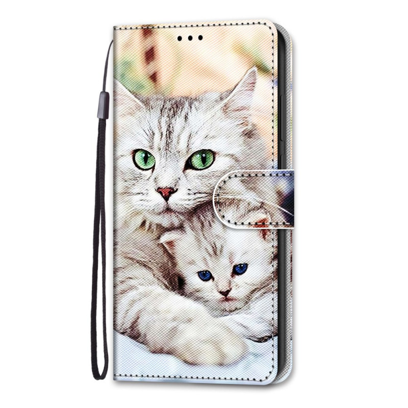 Funda iPhone 13 Mini Gatos Blancos