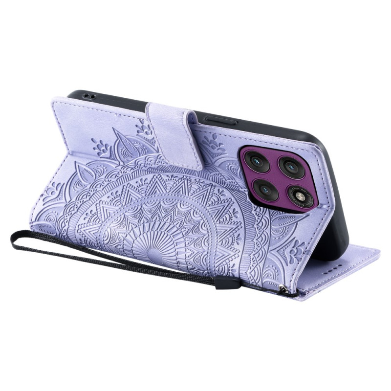 Housse Motorola Edge 70 Effet Daim Mandala