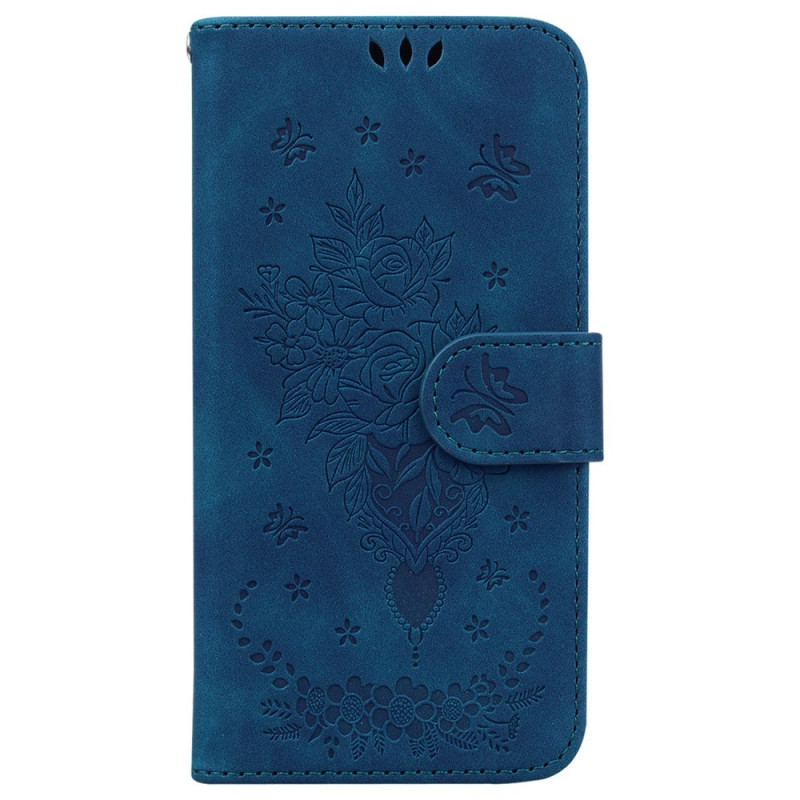 Xiaomi Redmi Note 15 Pro 5G Funda Mariposas y Rosas