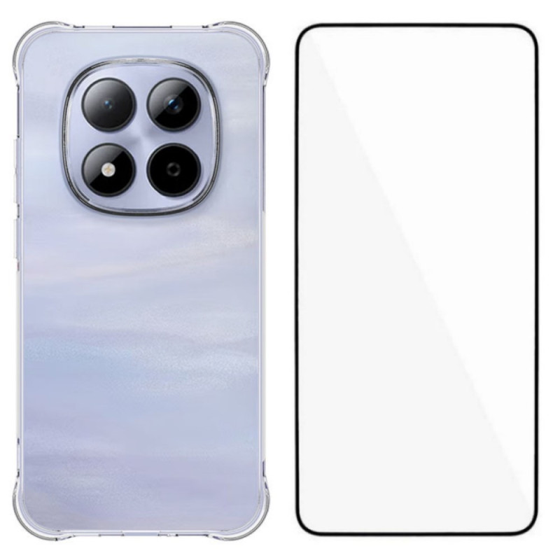 Xiaomi Redmi Note 15 Pro 5G Funda Transparente Reforzada con Protector de Pantalla de Cristal Templado