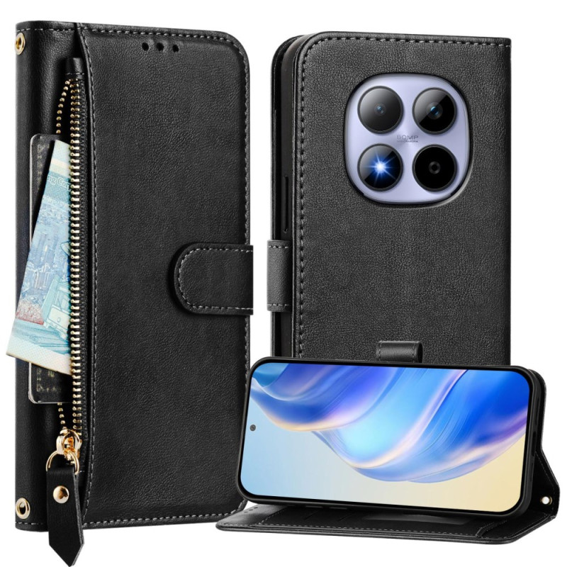 Xiaomi Redmi Note 15 Pro 5G Funda de bolsillo con cremallera y múltiples tarjeteros