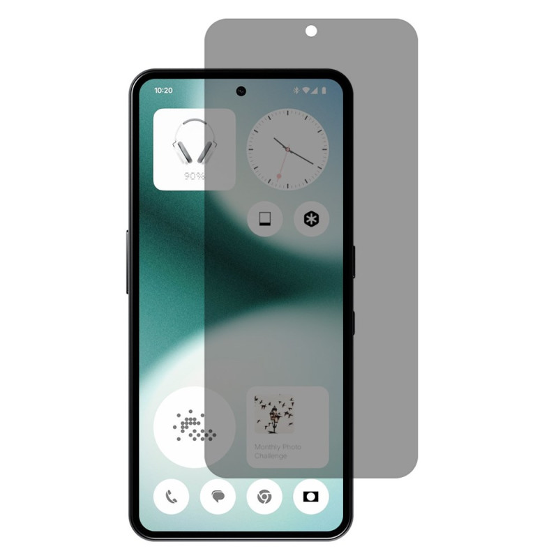 Protección de cristal templado antiespionaje para Nothing Phone (3a) Lite (compatible con desbloqueo por huella dactilar)