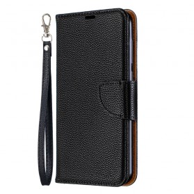 Funda Huawei Y7 2019 solapa oblicua de litchi