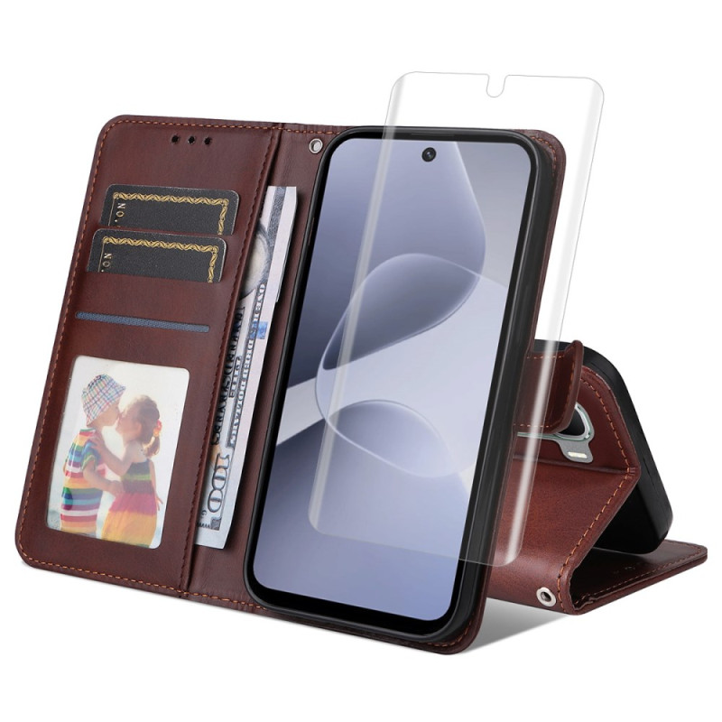 Infinix Hot 60 Pro 4G Funda de polipiel con protector de pantalla