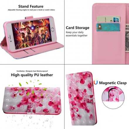 Funda de flores rosa para Huawei P30 Lite