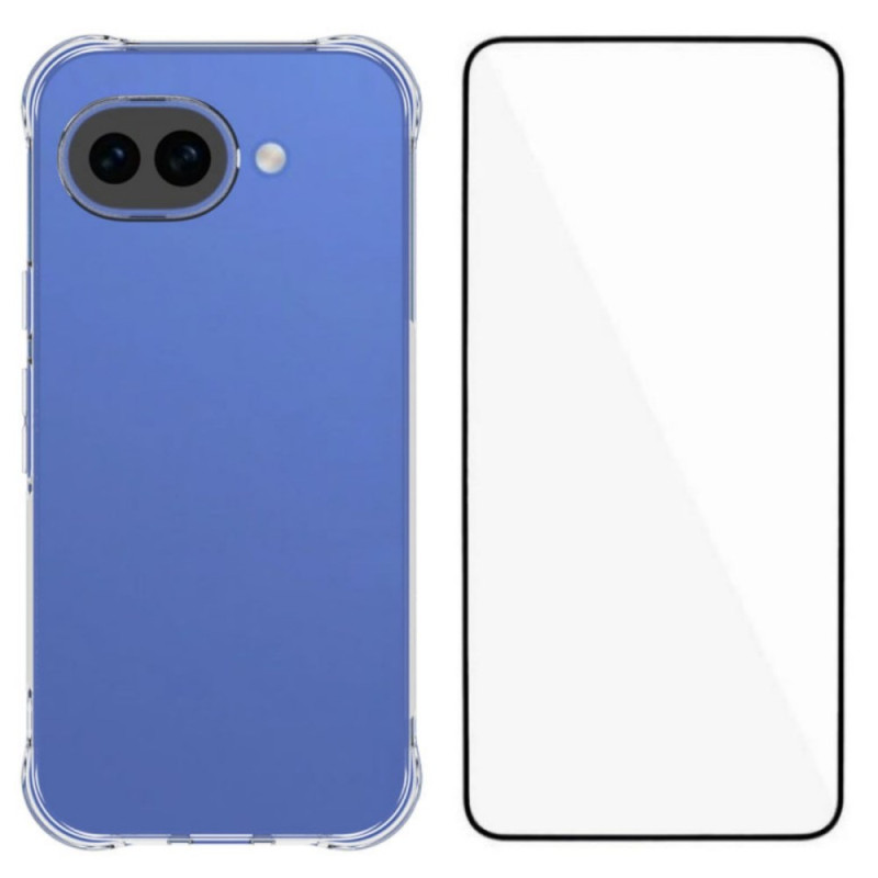 Google Pixel 10A funda transparente reforzada con protector de pantalla