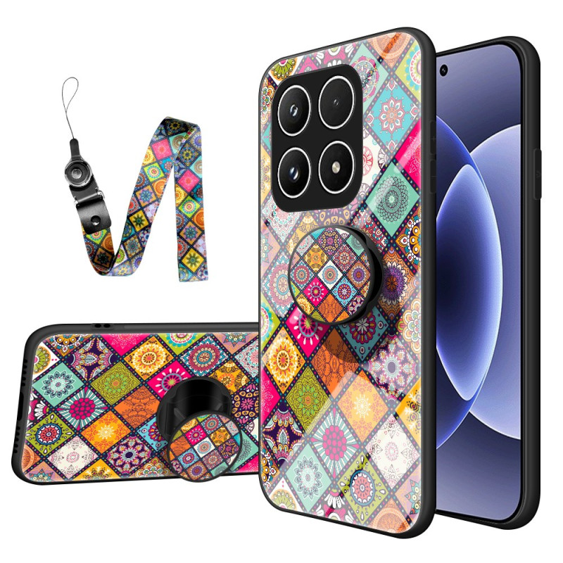 Xiaomi 17 Funda Lanyard Patchwork Support
