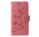 Funda Huawei P30 Lite Mariposas y flores con colgante