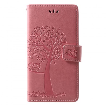 Funda Huawei P30 Lite Árbol y búhos con colgante