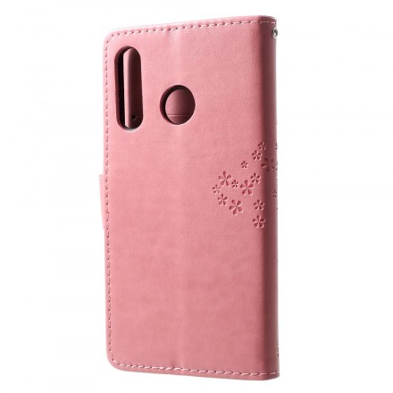 Funda Huawei P30 Lite Árbol y búhos con colgante