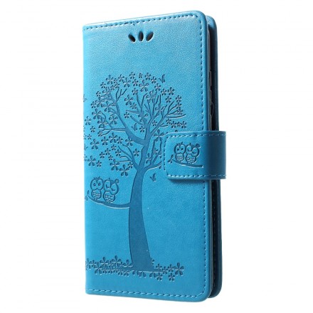 Funda Huawei P30 Lite Árbol y búhos con colgante