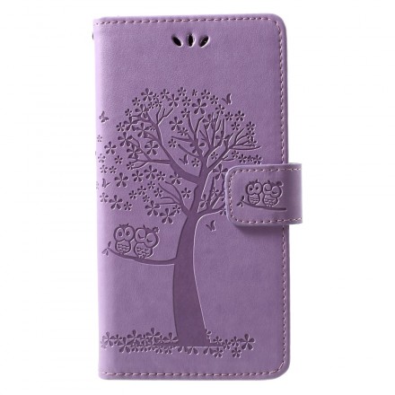 Funda Huawei P30 Lite Árbol y búhos con colgante