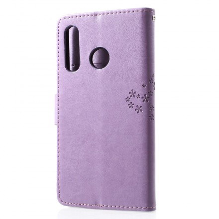 Funda Huawei P30 Lite Árbol y búhos con colgante