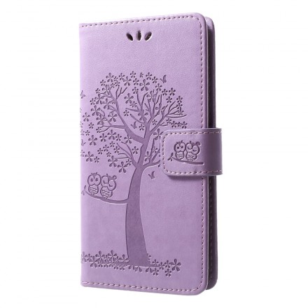 Funda Huawei P30 Lite Árbol y búhos con colgante