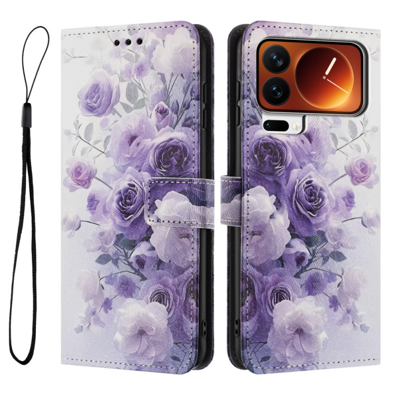 Housse Xiaomi 17 Pro Roses Violettes