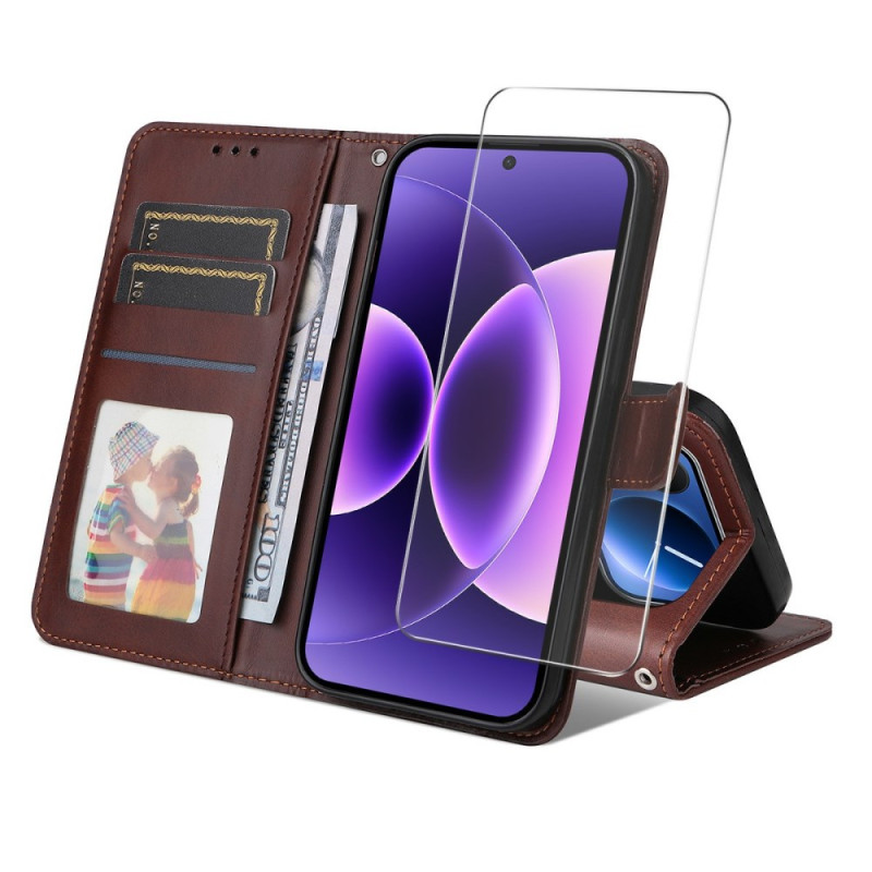 Xiaomi 17 Pro Max Funda de polipiel con protector de pantalla