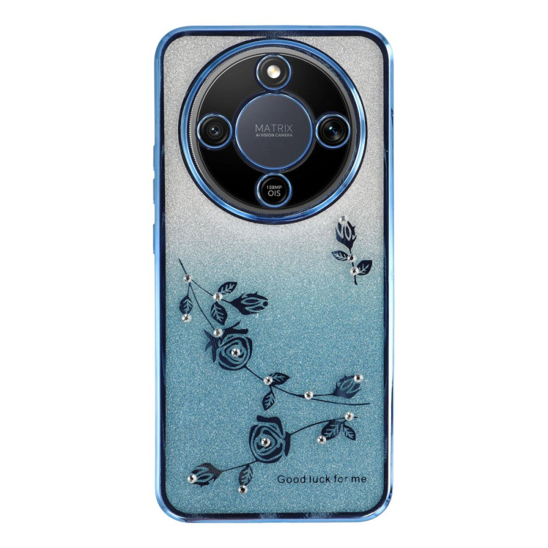 Honor Magic 8 Lite Funda Flor y Purpurina KADEM