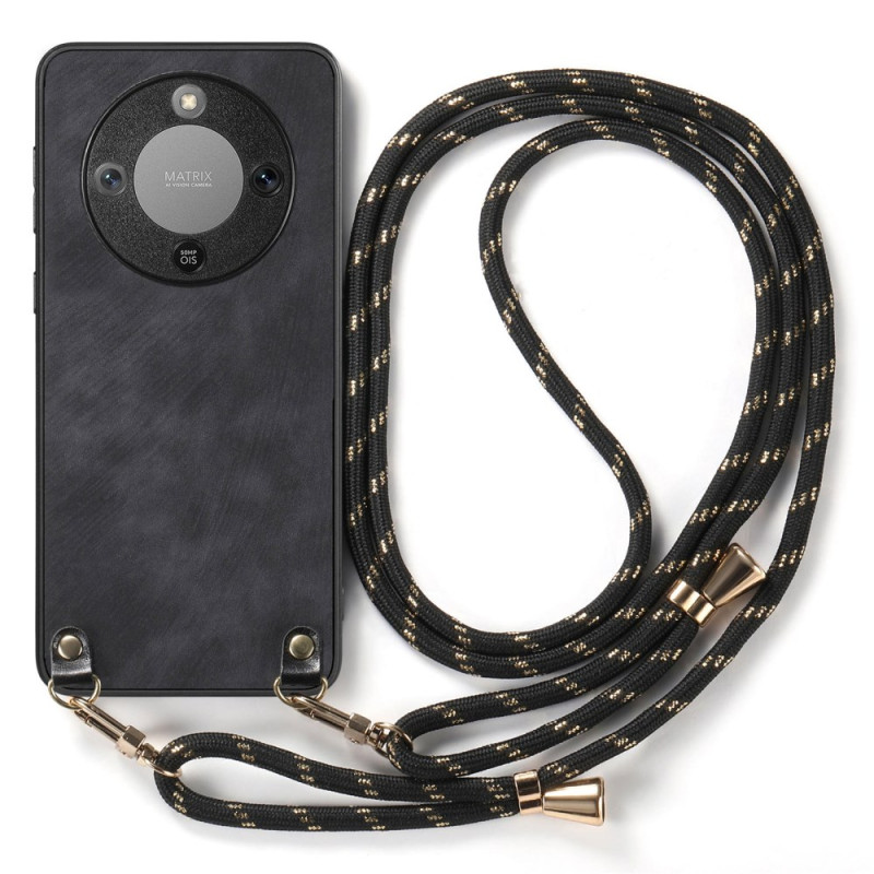 Funda de cordón efecto gamuza para Honor Magic 8 Lite