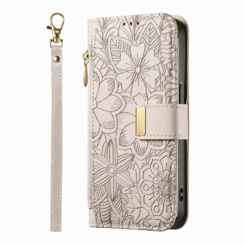 Honor Magic 8 Lite Funda Cartera Patrón Floral