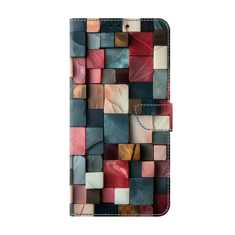 Xiaomi Redmi Note 15 5G Funda con soporte plegable - Diseño ladrillo de color