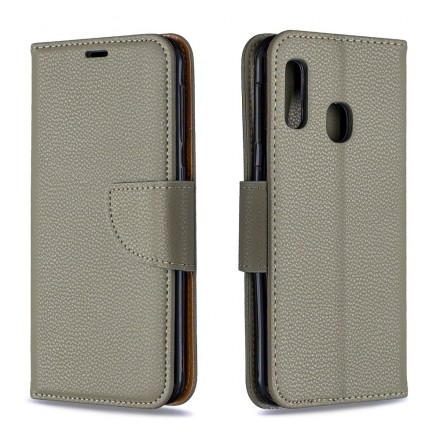 Funda Samsung Galaxy A20e solapa oblicua lichi