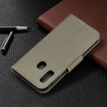 Funda Samsung Galaxy A20e solapa oblicua lichi