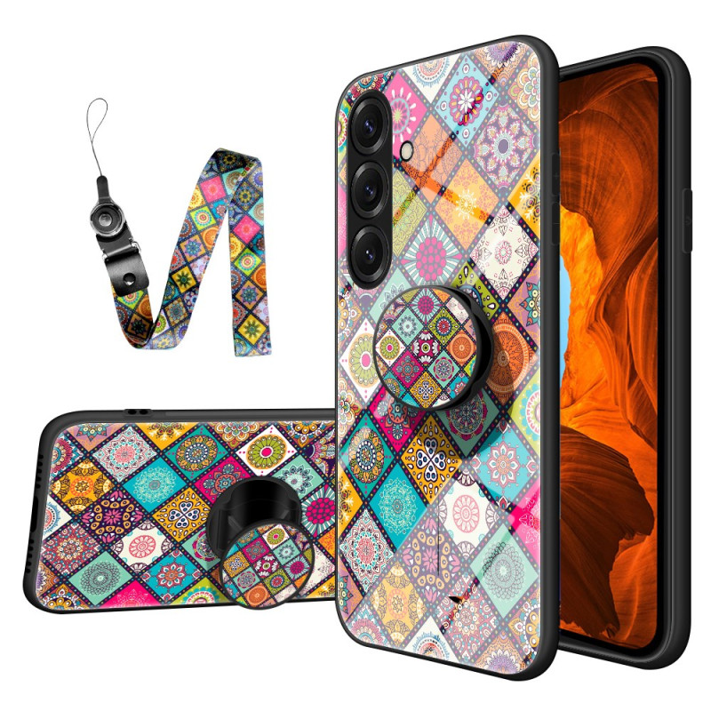 Samsung Galaxy S26 Plus Funda Patchwork Anillo y Colgante
