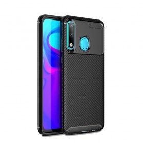 Huawei P30 Lite Funda Flexible de Fibra de Carbono Textura