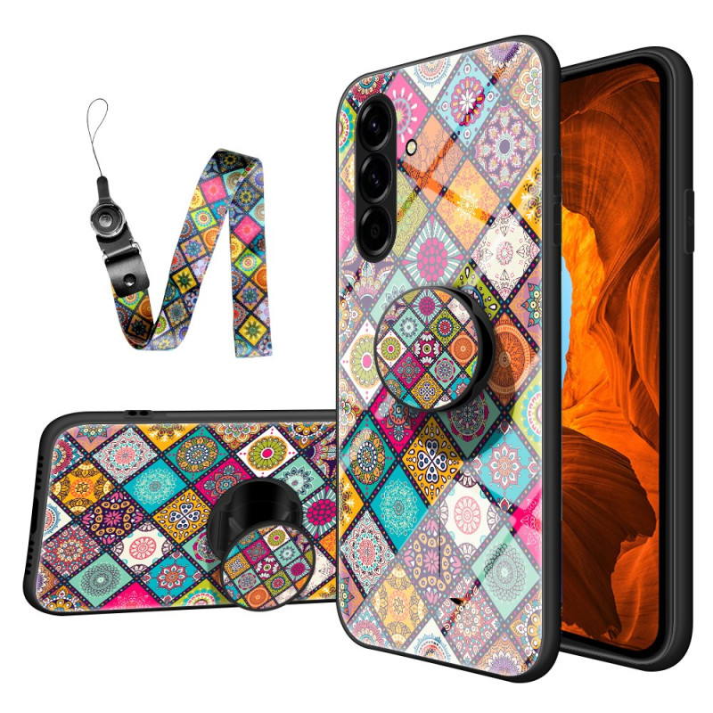 Samsung Galaxy A37 5G Funda Soporte y Colgante Patchwork