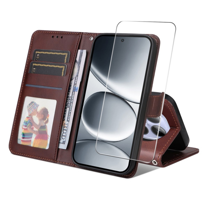 Xiaomi Redmi Note 15 Pro 4G Funda de Piel Simulada con Protector de Pantalla