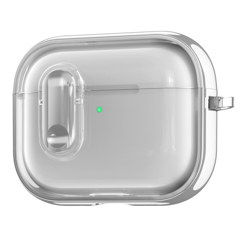 Estuche transparente para los AirPods Pro 3 con mosquetón y cierre