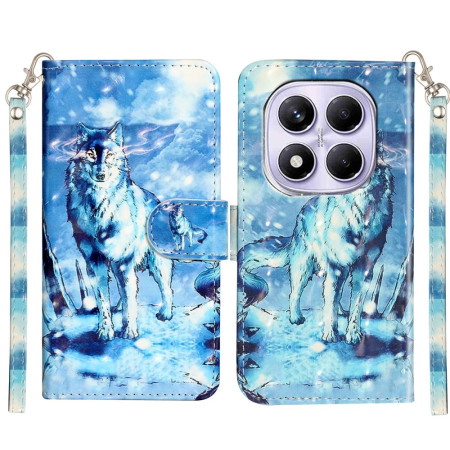 3D Snow Wolf Pattern Funda...