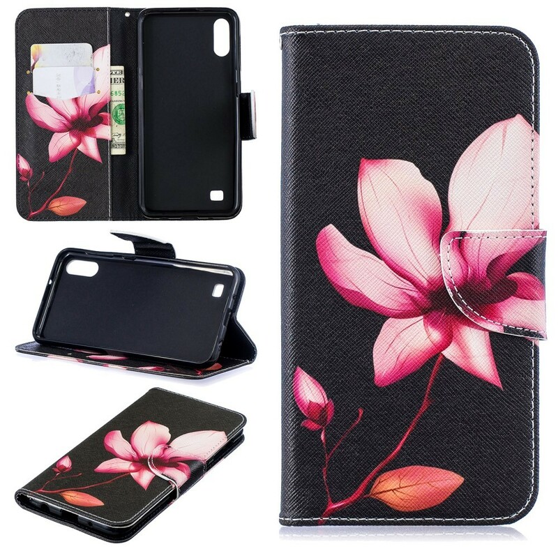 Funda Samsung Galaxy A10 Flor Rosa